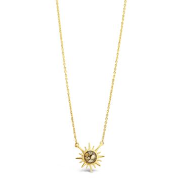 Delicate Dune Sunburst Necklace - 14k Gold Vermeil