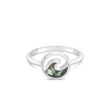 Delicate Dune Cresting Wave Ring