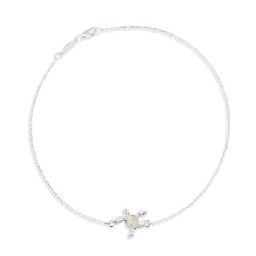Delicate Dune Turtle Anklet | Sterling Silver | Dune Jewelry