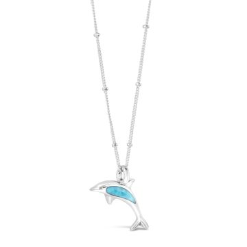 Dolphin Necklace Larimar