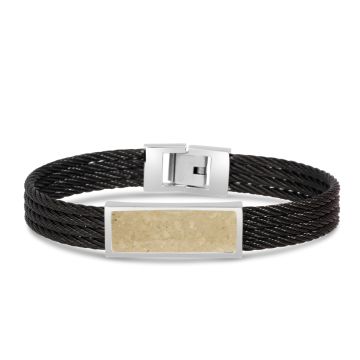 Nautical Steel Cable Bracelet - Black