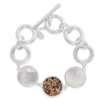 Eternity Toggle Bracelet with Mother of Pearl