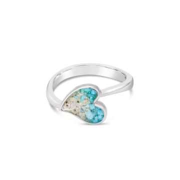 Full Heart Ring - Turquoise Gradient