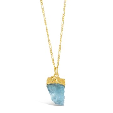 Glacier Gem Ice Necklace - Aquamarine - 14k Gold Vermeil