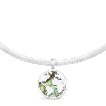 Globe Necklace World Traveler Abalone By Christine Kesteloo