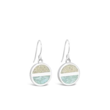 Luxe Horizon Drop Earrings Larimar and Sand | Larimar Stone | Dune Jewelry
