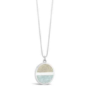 Luxe Horizon Necklace Larimar and Sand | Dune Jewelry