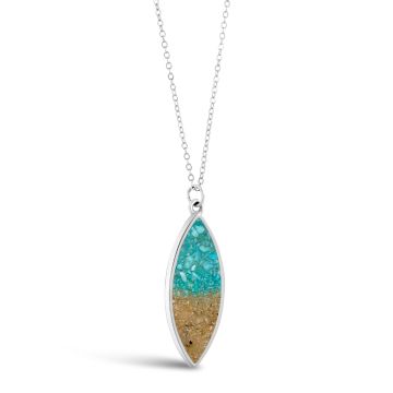 Luxe Marquise Necklace - Turquoise Gradient