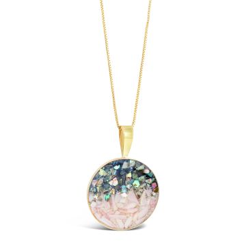 Marina Necklace - Gold - Abalone Gradient