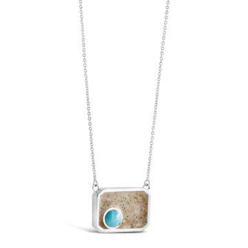 Picture Perfect Stationary Necklace - Larimar and Sand