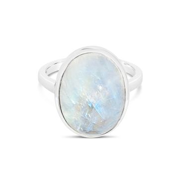 Goddess Ring with Moonstone by Camille Kostek 