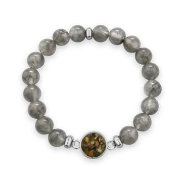 Round Beaded Bracelet Gray | The Original Beach Sand Jewelry Co. | Dune Jewelry