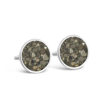 Round Sterling Silver Cufflinks | The Original Beach Sand Jewelry Co. | Dune Jewelry