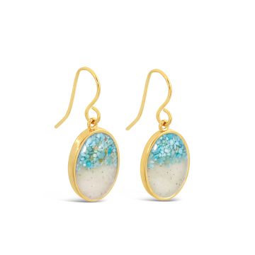 Sandrop Earrings - Large - Gold - Turquoise Gradient