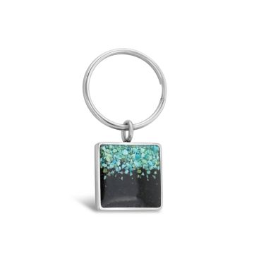 Keychain - Square - Turquoise Gradient