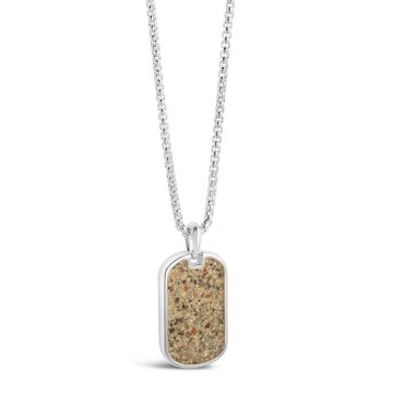 Sterling Silver Genuine Stone Necklace Rock Retail $40 Womens or Mens Valentines
