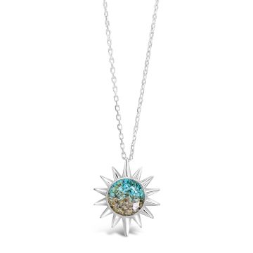 The Sun Necklace - Long - Turquoise Gradient