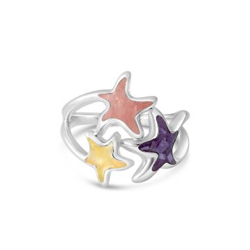 Triple Starfish Ring