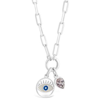 Travel Treasures™ Evil Eye Custom Charm Holder Necklace Set