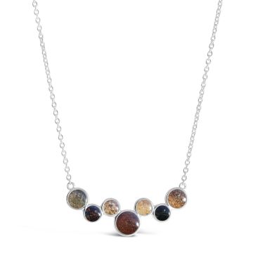 The World Is Yours 7 Continent Sand Stationary Necklace by Christine Kesteloo