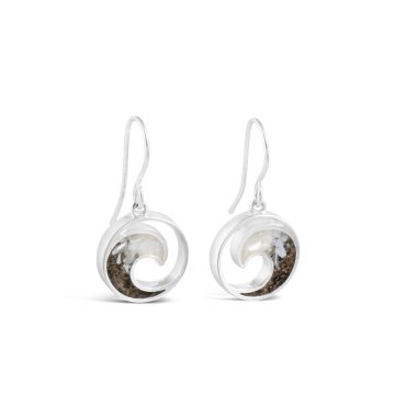 Wave Drop Earrings - Mother of Pearl Gradient