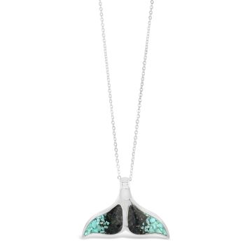 Whale Tail Necklace - Turquoise Gradient