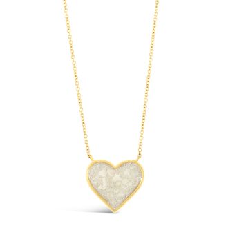 Full Heart Stationary Necklace - 14k Gold