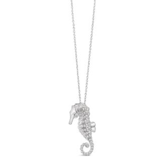 Dune Diamonds Seahorse Necklace - 14k Yellow Gold
