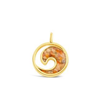 Gold Beach Charm - Wave | Ocean Charm | Gold Charms for Bracelets