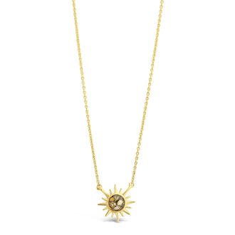 Delicate Dune Sunburst Necklace - 14k Gold Vermeil
