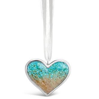 Heart Ornament - Turquoise Gradient