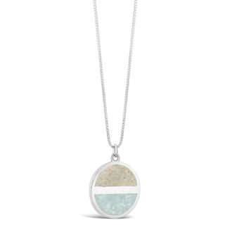Luxe Horizon Necklace Larimar and Sand | Dune Jewelry