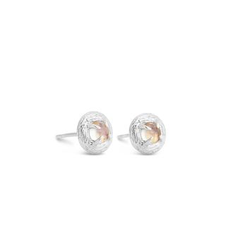 Moonstone Stud Earrings by Camille Kostek