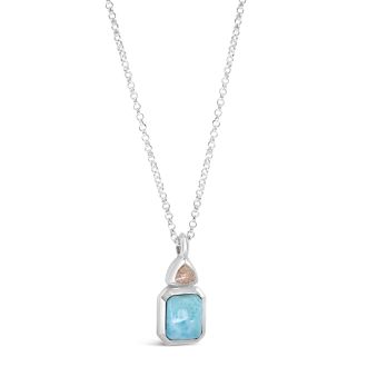 Serenity Necklace - Larimar and Sand