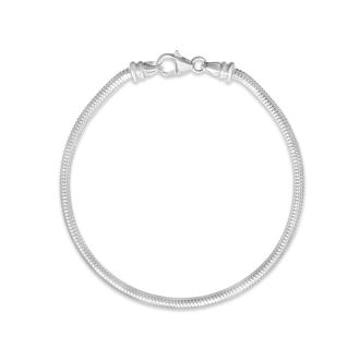 Charm Bracelet - Sterling Snake Chain | The Original Beach Sand Jewelry Co. | Dune Jewelry