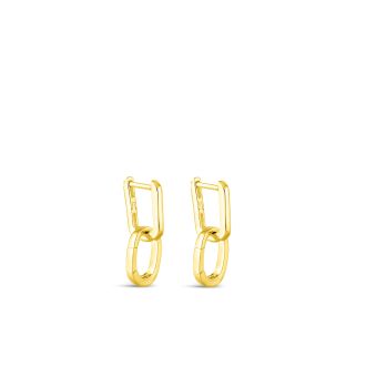 Collectible Travel Treasures™ Charm Holder Huggie Hoop Earrings - 14k Gold Vermeil