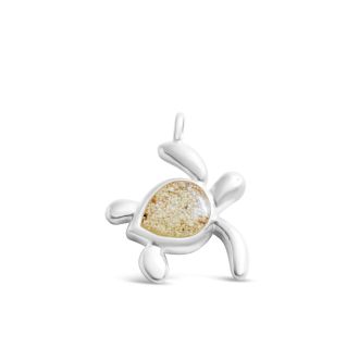 Sterling Turtle Shaped Charm | The Original Beach Sand Jewelry Co. | Dune Jewelry  