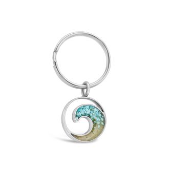 Keychain - Wave - Turquoise Gradient