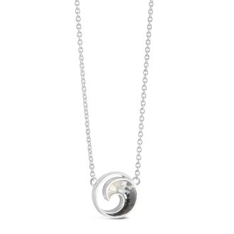 Wave Stationary Necklace - Mother of Pearl Gradient