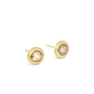 14k gold stud earrings, classic delicate earrings studs womens and custom jewelry gifts made with beach sand, gemstones, or elements. Coastal gold earrings custom crafted with beach sand and elements. Luxury personalized housewarming gifts. What is the be