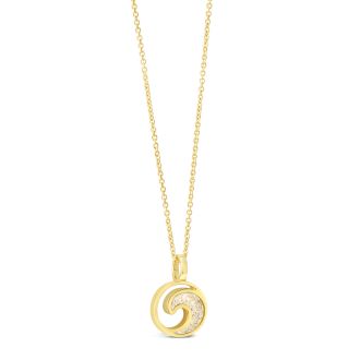 Wave Necklace 14k Yellow Gold