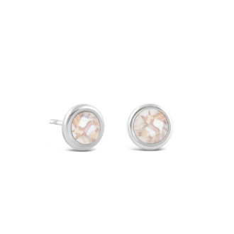 Birth Month Shell Dune Drop Studs - January - Auger Shell