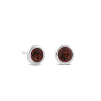 Birth Month Power Stone Dune Drop Studs - January - Garnet