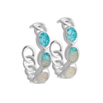 Milan Hoop Earrings - Turquoise Gradient