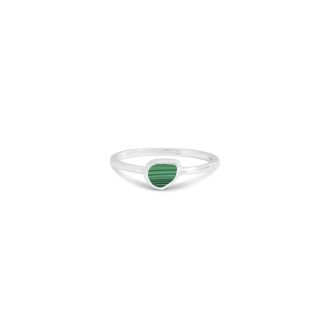 Organic Stacker Ring - Malachite