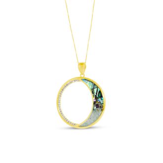 Eclipse Necklace - Dune Gold - Abalone Gradient by Tiffany Rice