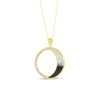 Eclipse Necklace - Dune Gold - Mother of Pearl Gradient by Tiffany Rice