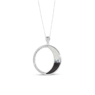 Eclipse Necklace by Tiffany Rice - Dune Silver - Mother of Pearl Gradient
