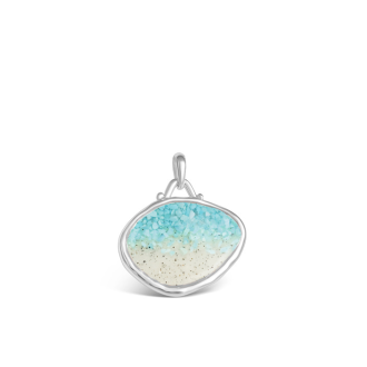 Lagoon Pendant - Dune Silver - Turquoise Gradient