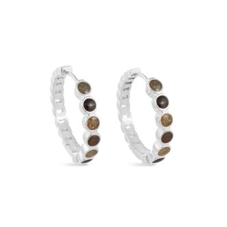 &earth - Our Planet Hoop Earrings - Silver